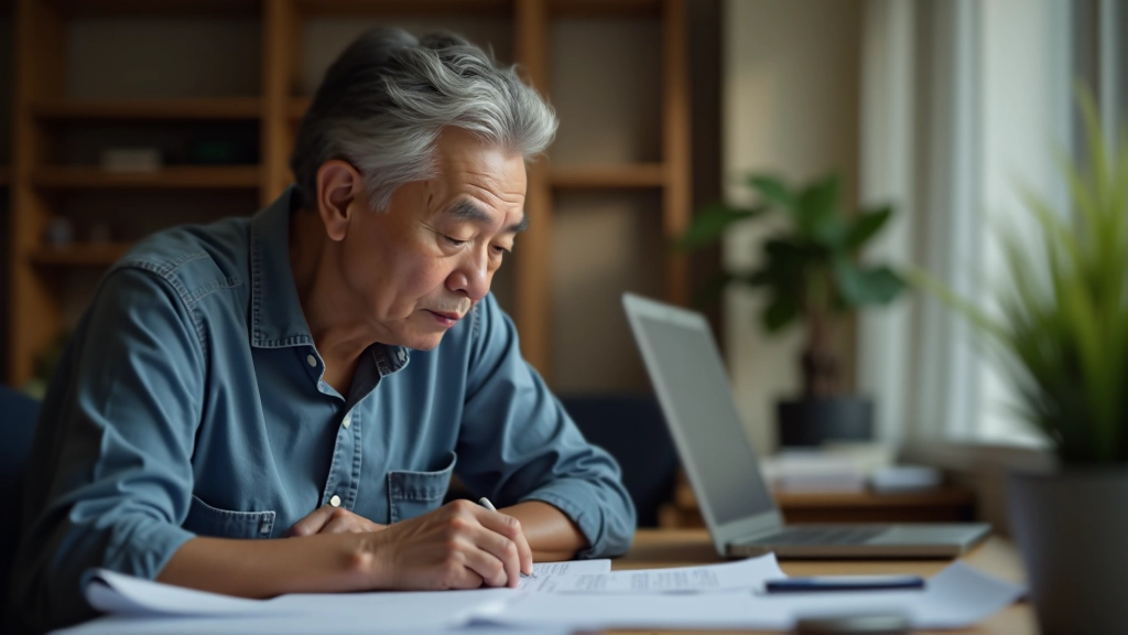 Person doing focused concentration work with detailed attention to problem-solving task at a quiet workspace